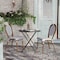 Flash Furniture Lourdes Thonet French Bistro Stacking Chair, White/Navy PE Rattan/Bamboo Print Alum Frame, 2PK 2-SDA-AD642002S-WHNVY-NAT-GG - alternate 4